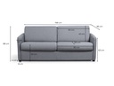 Canapé convertible ALYCE  système couchage express 3 places en tissu - Bleu foncé - 160 cm