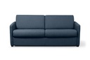 Canapé convertible ALYCE  système couchage express 3 places en tissu - Bleu foncé - 160 cm