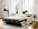 Canapé convertible ALYCE  système couchage express 3 places en tissu - Beige - 160 cm