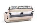 Canapé convertible ALYCE  système couchage express 3 places en tissu - Beige - 160 cm