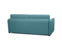 Canapé convertible ALYCE système couchage express 3 places en tissu - Bleu canard - 140 cm