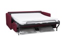 Canapé convertible ALYCE système couchage express 3 places en tissu - Bordeaux - 140 cm