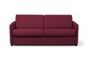 Canapé convertible ALYCE système couchage express 3 places en tissu - Bordeaux - 140 cm