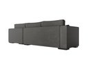 Canapé d'angle XXL BELAGIA 4 places en tissu - Gris foncé - Angle Droit