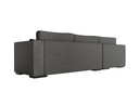 Canapé d'angle XXL BELAGIA  4 places en tissu - Gris foncé - Angle Gauche