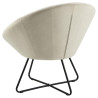 Fauteuil CENTER  Mét. Noir mat & Tissu Vic sable