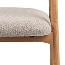  Lot 2 Fauteuils ADDI Chêne huilé & Tissu Monza beige