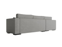 Canapé d'angle XXL BELAGIA 4 places en tissu - Gris clair - Angle Gauche
