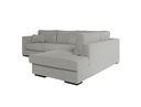 Canapé d'angle XXL BELAGIA 4 places en tissu - Gris clair - Angle Droit