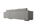 Canapé d'angle XXL BELAGIA 4 places en tissu - Gris clair - Angle Droit