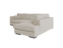 Canapé d'angle XXL BELAGIA  4 places en tissu - Beige - Angle Droit