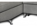Canapé d'angle convertible RIO 5 places avec coffre de rangement en tissu - Gris clair - Angle Gauche