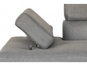 Canapé d'angle convertible RIO 5 places avec coffre de rangement en tissu - Gris clair - Angle Droit