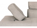 Canapé d'angle convertible RIO 5 places avec coffre de rangement en tissu - Beige - Angle Droit
