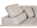 Canapé d'angle convertible RIO 5 places avec coffre de rangement en tissu - Beige - Angle Gauche