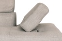 Canapé d'angle convertible RIO 5 places avec coffre de rangement en tissu - Beige - Angle Gauche