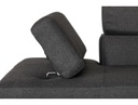 Canapé d'angle convertible RIO 5 places avec coffre de rangement en tissu - Gris foncé - Angle Droit