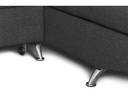 Canapé d'angle convertible RIO 5 places avec coffre de rangement en tissu - Gris foncé - Angle Droit