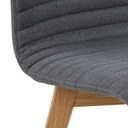 Lot 2 Chaises AROSA  Chêne huilé & Tissu Granada Anthracite
