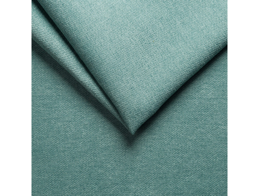 Canapé d'angle convertible RIO 5 places avec coffre de rangement en tissu - Bleu clair - Angle Droit