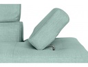 Canapé d'angle convertible RIO 5 places avec coffre de rangement en tissu - Bleu clair - Angle Gauche