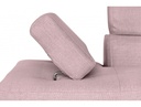 Canapé d'angle convertible RIO 5 places avec coffre de rangement en tissu - Vieux rose - Angle Droit