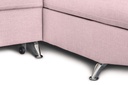 Canapé d'angle convertible RIO 5 places avec coffre de rangement en tissu - Vieux rose - Angle Droit