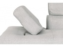 Canapé d'angle convertible RIO 5 places avec coffre de rangement en tissu - Gris perle - Angle Droit