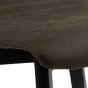 Lot 2 Chaises AROSA Chêne Noir mat & Tissu Preston Anthracite