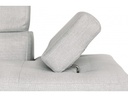 Canapé d'angle convertible RIO 5 places avec coffre de rangement en tissu - Gris perle - Angle Gauche