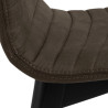 Lot 2 Chaises AROSA Chêne Noir mat & Tissu Preston Anthracite