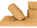 Canapé d'angle convertible RIO 5 places avec coffre de rangement en tissu - Jaune ocre - Angle Droit