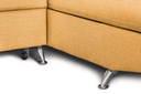 Canapé d'angle convertible RIO 5 places avec coffre de rangement en tissu - Jaune ocre - Angle Droit