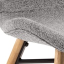Lot 2 Chaises BATILDA  Chêne huilé & Tissu Monza Gris 
