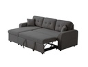 Canapé d'angle convertible réversible MARIVO en tissu - Gris foncé