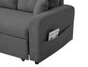Canapé d'angle convertible réversible MARIVO en tissu - Gris foncé