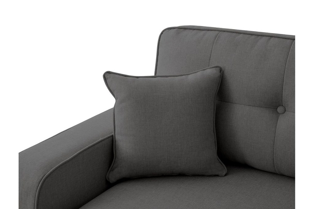 Canapé d'angle convertible réversible MARIVO en tissu - Gris foncé