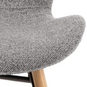 Lot 2 Chaises BATILDA  Chêne huilé & Tissu Monza Gris 