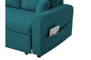 Canapé d'angle convertible réversible MARIVO en tissu - Bleu pétrole