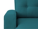 Canapé d'angle convertible réversible MARIVO en tissu - Bleu pétrole
