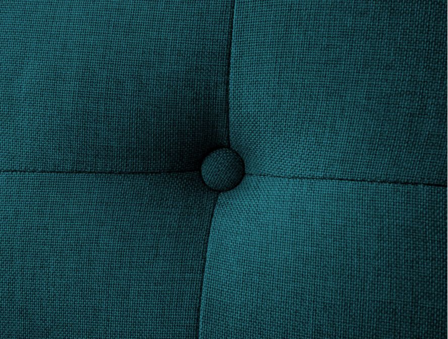 Canapé d'angle convertible réversible MARIVO en tissu - Bleu pétrole