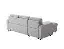 Canapé d'angle convertible réversible MARIVO  en tissu - Gris clair