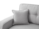 Canapé d'angle convertible réversible MARIVO  en tissu - Gris clair
