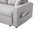 Canapé d'angle convertible réversible MARIVO  en tissu - Gris clair