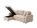 Canapé d'angle convertible réversible MARIVO  en tissu - Beige
