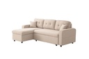 Canapé d'angle convertible réversible MARIVO  en tissu - Beige