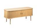 Meuble TV GOTA 120cm en bois et laiton - Bois