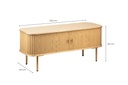Meuble TV GOTA 120cm en bois et laiton - Bois