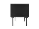 Meuble TV PAITON avec 2 portes à lattes noir - Noir