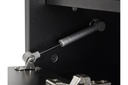 Meuble TV PAITON avec 2 portes à lattes noir - Noir